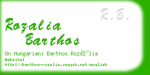 rozalia barthos business card